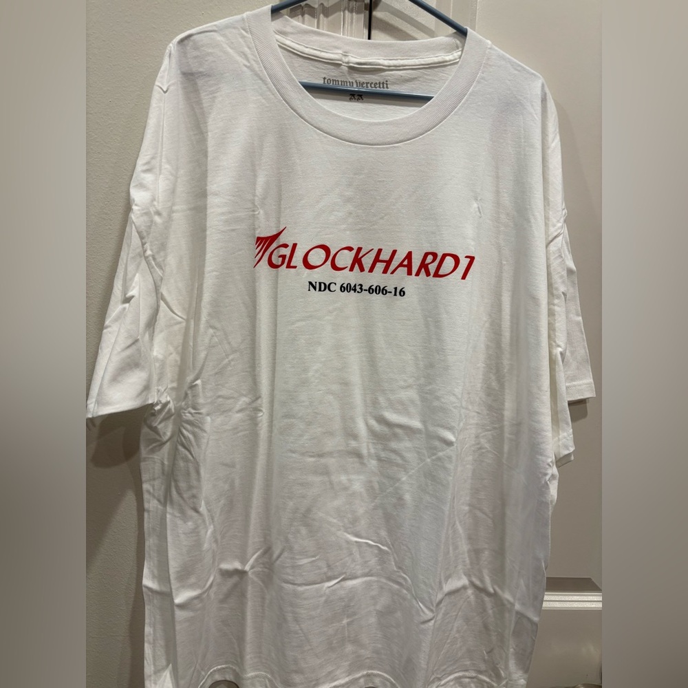 Tommy Vercetti GLOCKHARDT Logo White Shirt • Sz: XXL